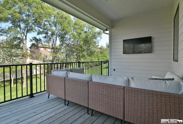 8150 S 185th St, Omaha, NE 68136 - wooden deck with outdoor lounge area