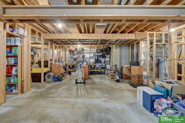 1608 Old Gaelic St, Bellevue, NE 68123 - unfinished basement with water heater