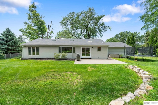 1133 S 96th St, Omaha, NE 68124 - rear view of property with a patio and a trampoline