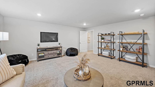 12610 S 205th St, Gretna, NE 68028 - carpeted living area with recessed lighting and baseboards