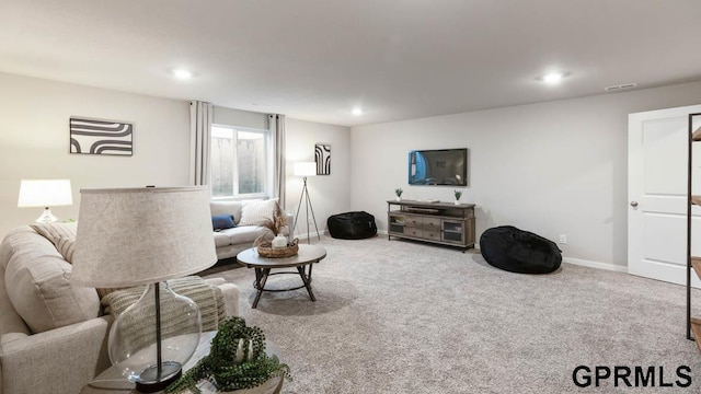 12610 S 205th St, Gretna, NE 68028 - living room featuring recessed lighting and carpet floors