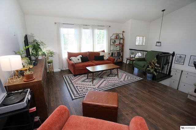 13719 S 43rd Ave, Bellevue, NE 68123 - living room with wood finished floors and vaulted ceiling