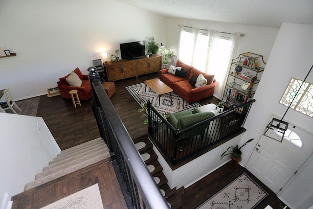 13719 S 43rd Ave, Bellevue, NE 68123 - living room with wood finished floors and stairs