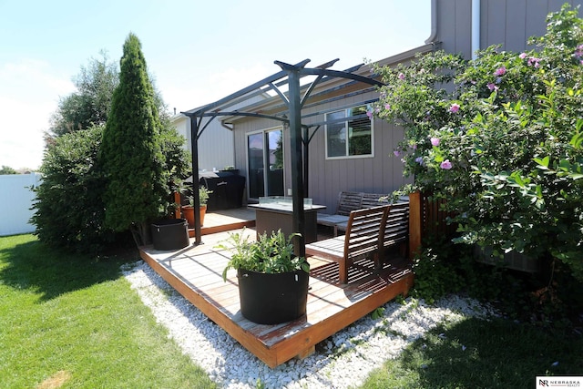 13719 S 43rd Ave, Bellevue, NE 68123 - wooden terrace featuring a pergola