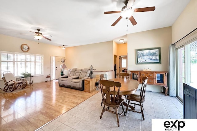 2611 N 189th St, Elkhorn, NE 68022 - dining room with ceiling fan and light tile patterned flooring