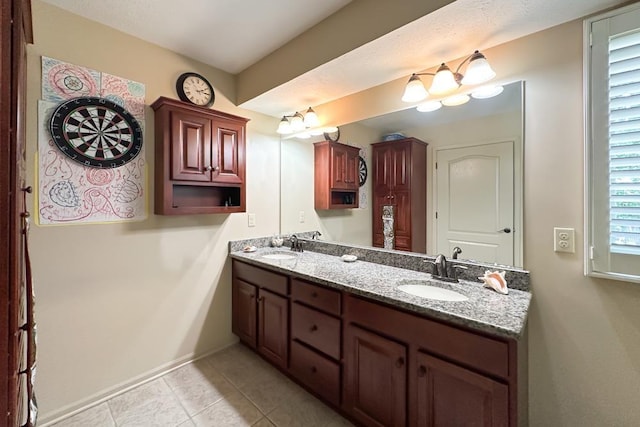 2611 N 189th St, Elkhorn, NE 68022 - bathroom with double vanity and tile patterned floors
