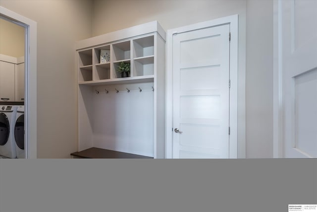 6217 N 295th St, Valley, NE 68064 - mudroom with washer and clothes dryer