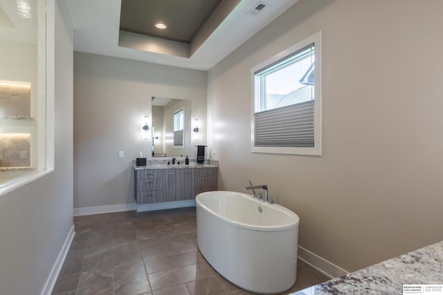 6217 N 295th St, Valley, NE 68064 - full bathroom with vanity and a soaking tub