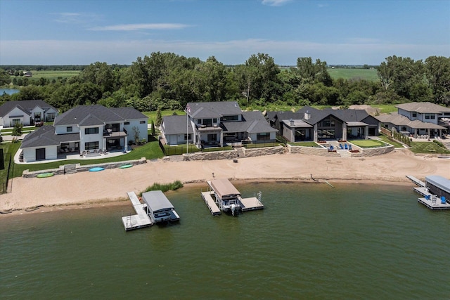 6217 N 295th St, Valley, NE 68064 - aerial perspective of suburban area with a large body of water