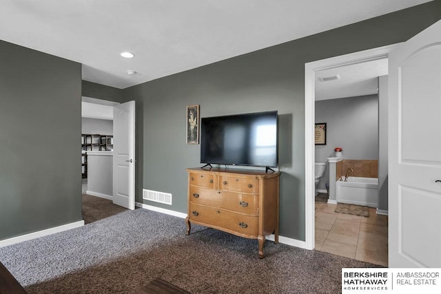 13510 S 46th St, Papillion, NE 68133 - carpeted bedroom featuring ensuite bathroom and tile patterned floors