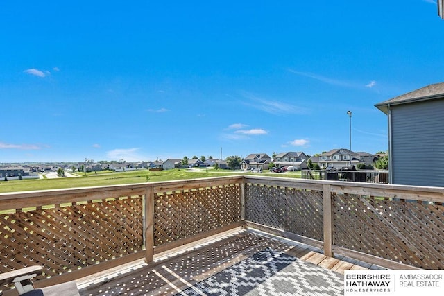 13510 S 46th St, Papillion, NE 68133 - wooden terrace featuring a residential view