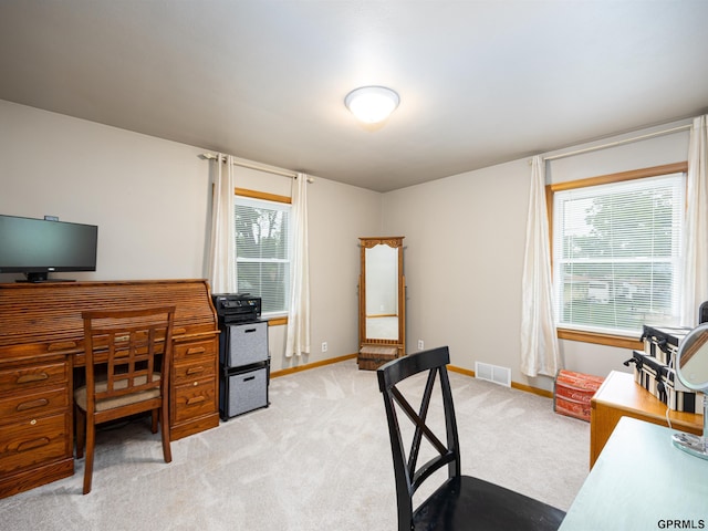 308 Crest Rd, Papillion, NE 68046 - office area with light colored carpet and baseboards