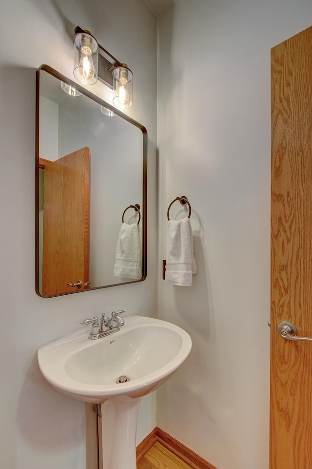 19311 Josephine St, Gretna, NE 68028 - bathroom with wood finished floors and a sink