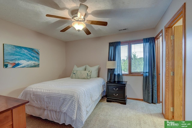 19311 Josephine St, Gretna, NE 68028 - carpeted bedroom with a ceiling fan and a textured ceiling