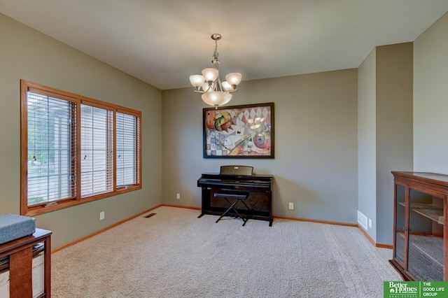 19311 Josephine St, Gretna, NE 68028 - living area featuring a chandelier and carpet