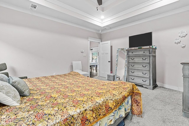 5301 Bridger Park Ct, Jonesboro, AR 72405 - carpeted bedroom featuring crown molding and ceiling fan