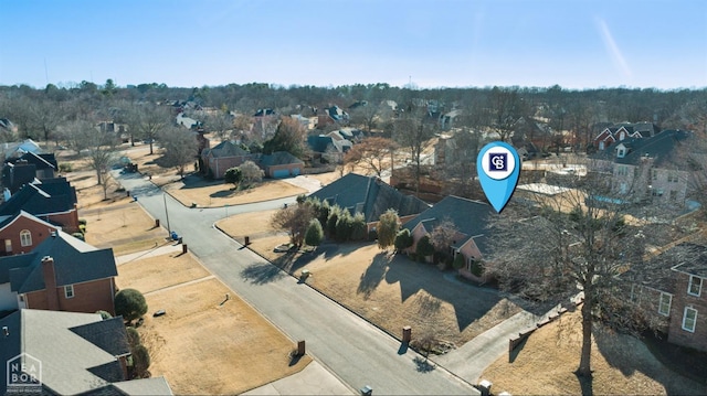 drone / aerial view featuring a residential view