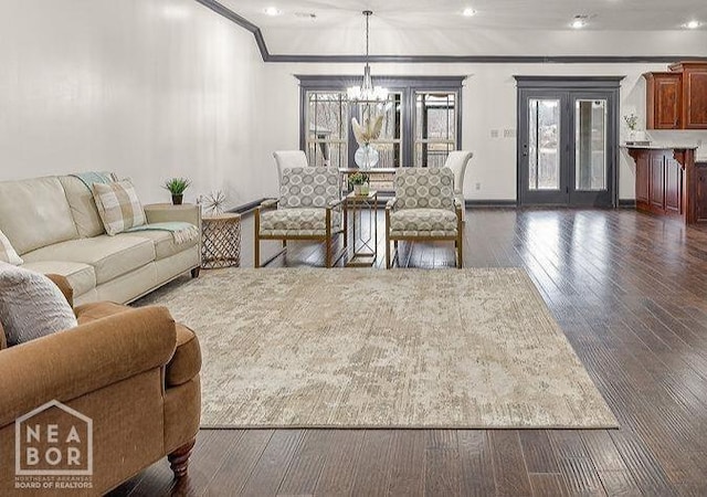 5200 Julia Cv, Jonesboro, AR 72404 - dining room with visible vents, ceiling fan with notable chandelier, recessed lighting, and dark wood-type flooring