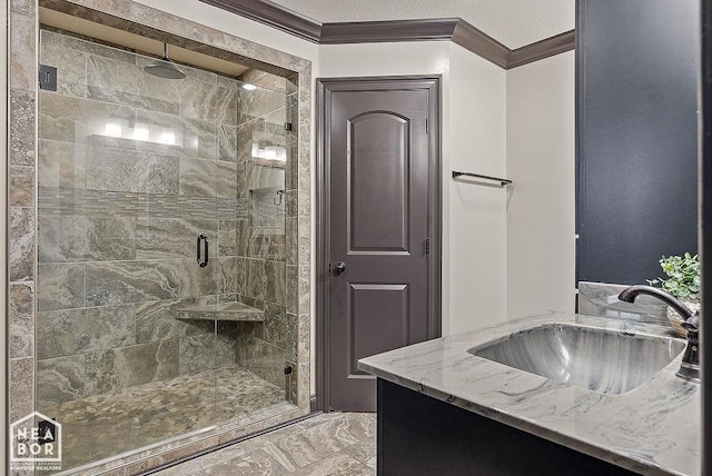 5200 Julia Cv, Jonesboro, AR 72404 - bathroom featuring vanity, ornamental molding, and baseboards