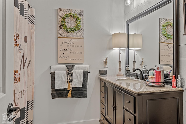 2708 N 5th St, Paragould, AR 72450 - bathroom with vanity and a shower with shower curtain