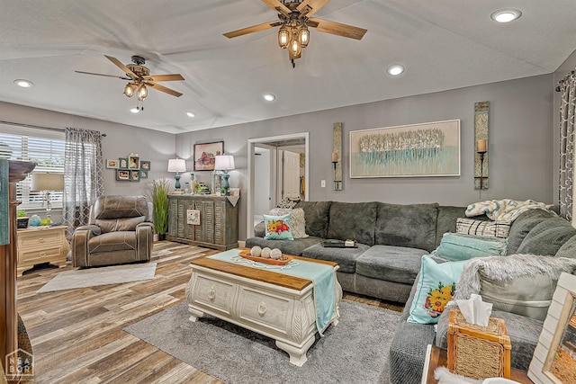 2708 N 5th St, Paragould, AR 72450 - living area with ceiling fan, wood finished floors, and recessed lighting