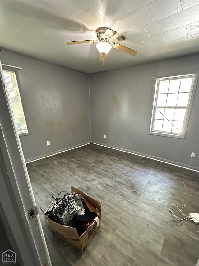 509 NE 4thw, Walnut Ridge, AR 72476 - unfurnished room featuring ceiling fan and wood finished floors