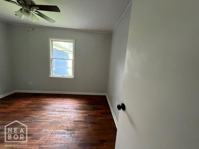 304 S 11th Ave S, Paragould, AR 72450 - unfurnished room with crown molding, wood finished floors, and ceiling fan
