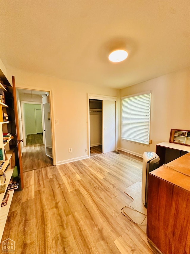 320 Church, Weiner, AR 72479 - interior space with baseboards, a closet, and light wood-type flooring