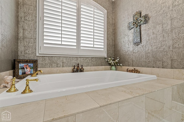 full bath featuring a bath