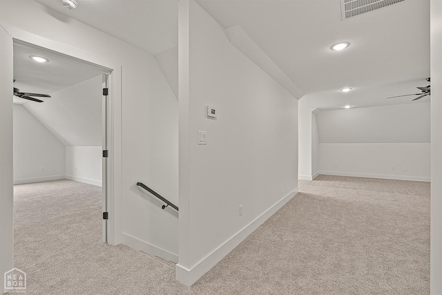3425 Hudson Ct, Jonesboro, AR 72405 - hallway with carpet floors, vaulted ceiling, recessed lighting, and baseboards