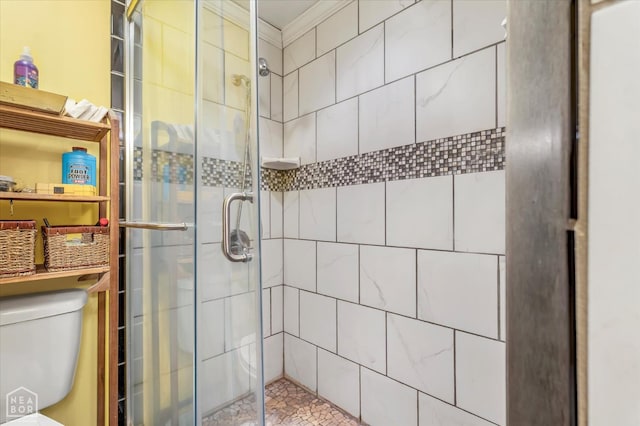 316 SE 2nd St SE, Walnut Ridge, AR 72476 - full bathroom with a stall shower and ornamental molding