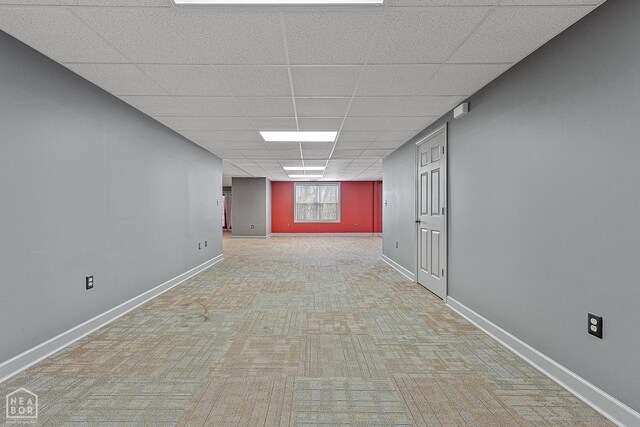 2101 Belleview Cv, Jonesboro, AR 72404 - interior space with a paneled ceiling, baseboards, and carpet floors