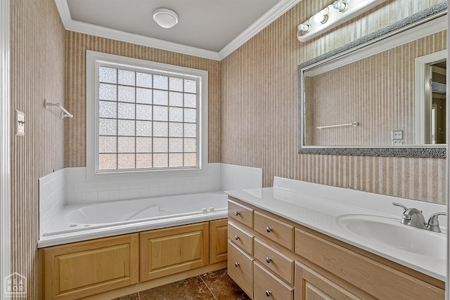 2101 Belleview Cv, Jonesboro, AR 72404 - bathroom featuring a bath, wallpapered walls, and a wealth of natural light