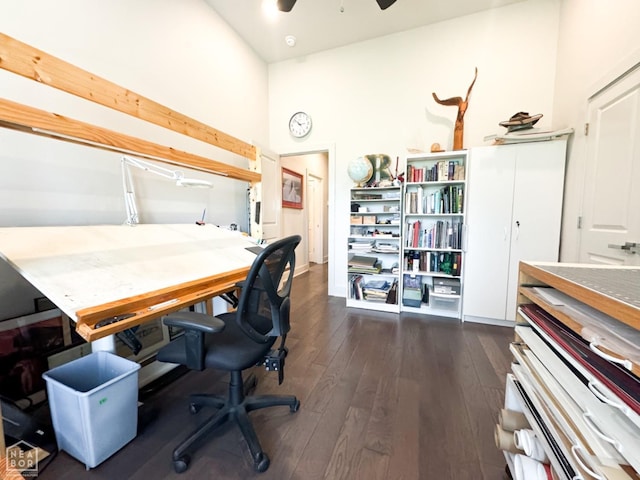 3997 Hwy 351, Jonesboro, AR 72405 - office featuring dark wood-type flooring and a ceiling fan