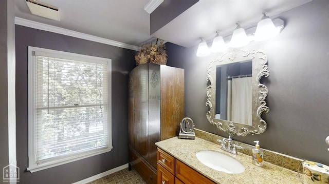 3102 Sara Creek Dr, Jonesboro, AR 72401 - full bathroom featuring vanity and ornamental molding