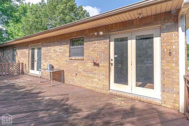 812 Glendale St, Jonesboro, AR 72401 - wooden deck with french doors