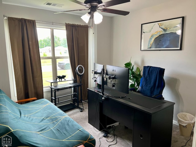 5204 Bridger Park Ct, Jonesboro, AR 72405 - office space with light colored carpet and a ceiling fan