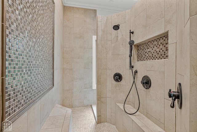 3500 Big Creek Cv, Jonesboro, AR 72404 - full bath featuring a walk in shower and crown molding