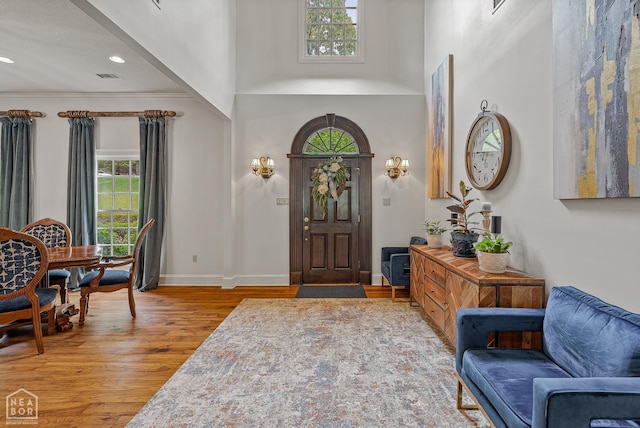3500 Big Creek Cv, Jonesboro, AR 72404 - foyer entrance with plenty of natural light, wood finished floors, a towering ceiling, and recessed lighting