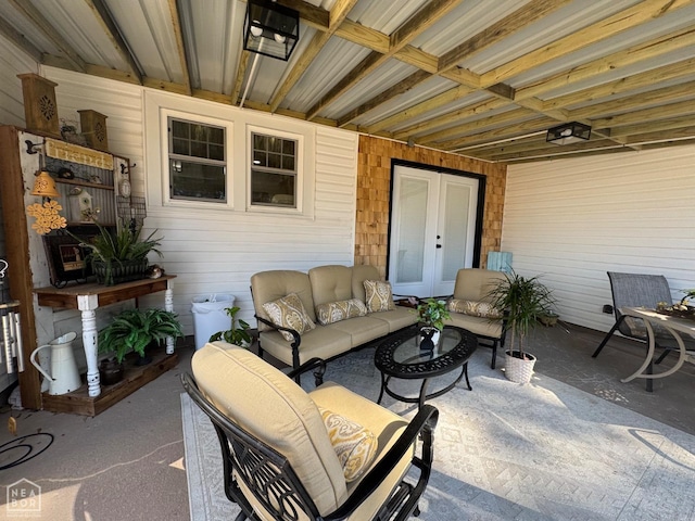 view of patio / terrace featuring an outdoor living space