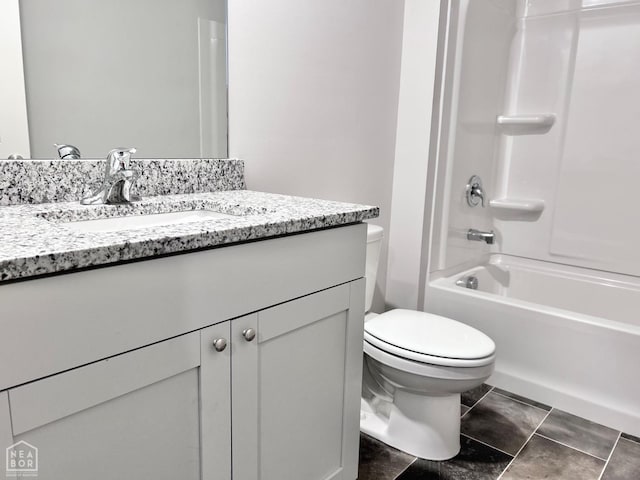 112 Terry Dr, Brookland, AR 72417 - full bathroom featuring toilet, vanity, and bathtub / shower combination