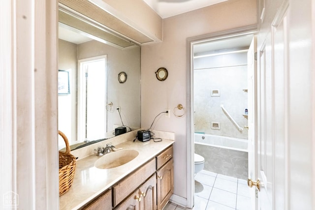 304 E Ridge Dr, West Helena, AR 72390 - bathroom featuring toilet, tile patterned flooring, and vanity