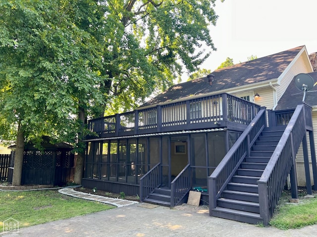 1804 Deerwood Dr, Jonesboro, AR 72404 - view of front of property featuring stairs and a wooden deck