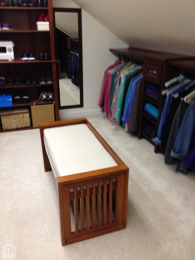  - walk in closet featuring carpet floors