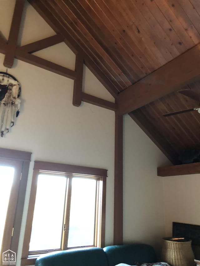  - interior details featuring beam ceiling and wooden ceiling