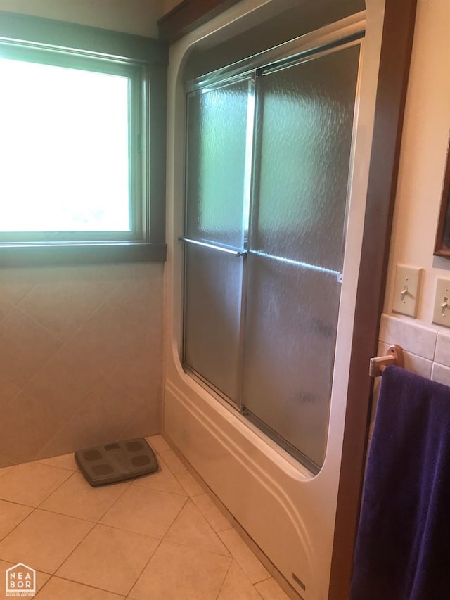  - full bath with tile patterned flooring
