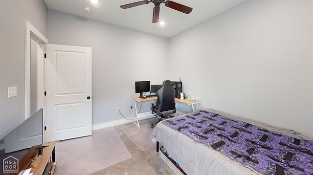 118 E Hills Dr, Bono, AR 72416 - bedroom featuring a desk, recessed lighting, and ceiling fan