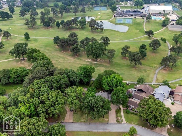 1005 Fairway, Jonesboro, AR 72401 - aerial overview of property's location featuring a large body of water, a local golf course, and nearby suburban area