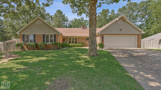 603 Arrowhead Dr, Jonesboro, AR 72401 - ranch-style home featuring brick siding, driveway, a chimney, and a garage