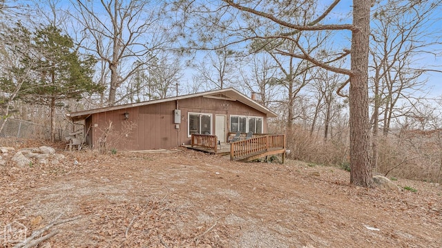 exterior space with a wooden deck